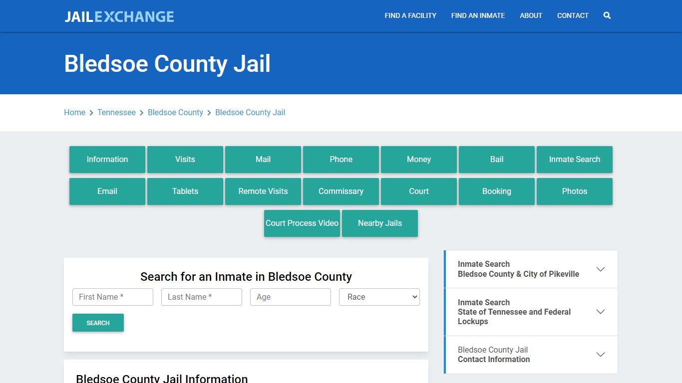 Bledsoe County Jail Roster Lookup, TN, Inmate Search